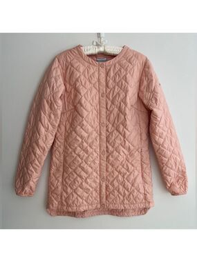 COLUMBIA Sweet View Quilted Snap Front Mid Jacket Pastel Pink Outdoors Walking